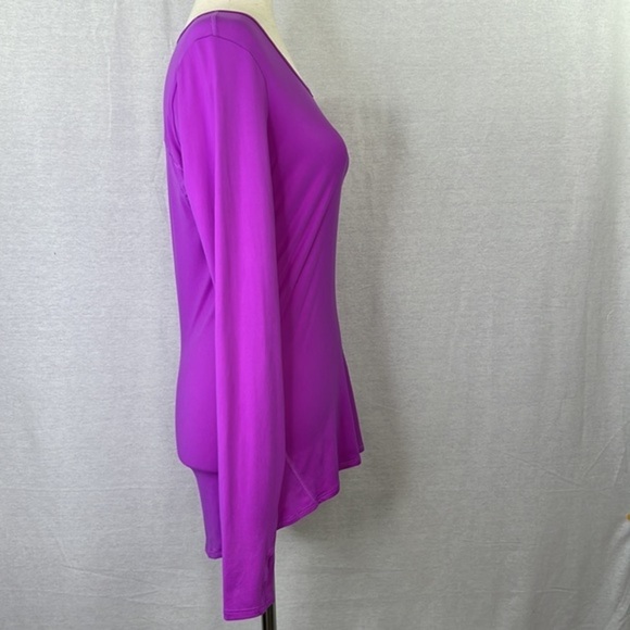 ATHLETA Woman’s Purple Longsleeve Running Athletic work out shirt Sz S - Picture 3 of 11